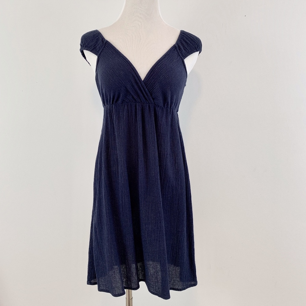 J. Crew Navy Cotton Gauze Dress/Swimsuit Cover-up